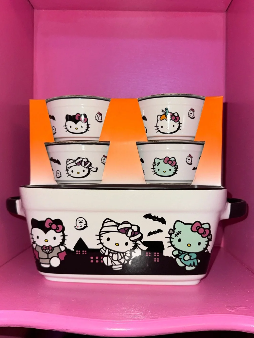 Hello Kitty Halloween Ramekins and Loaf Pan